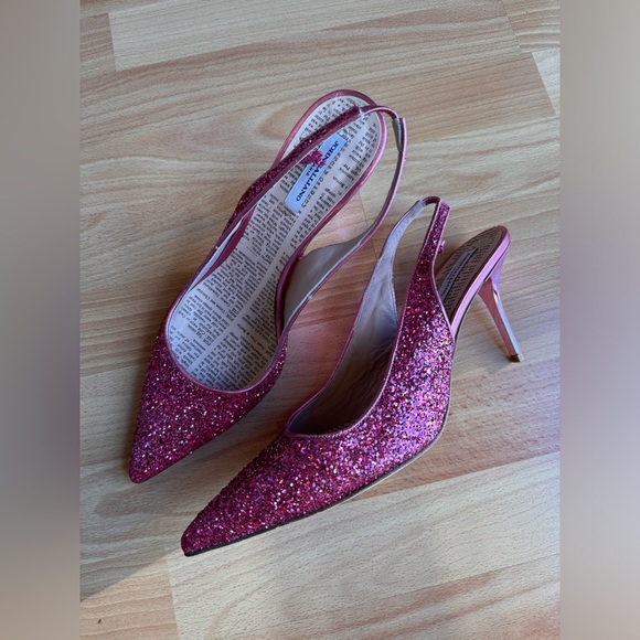 John Galliano Pink Glitter Heels size 11 - Picture 1 of 7